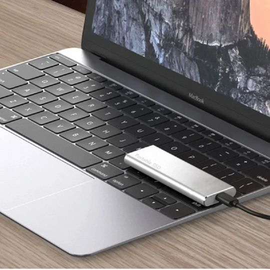Slim Portable USB-C External Solid State Drive for On-the-Go Storage