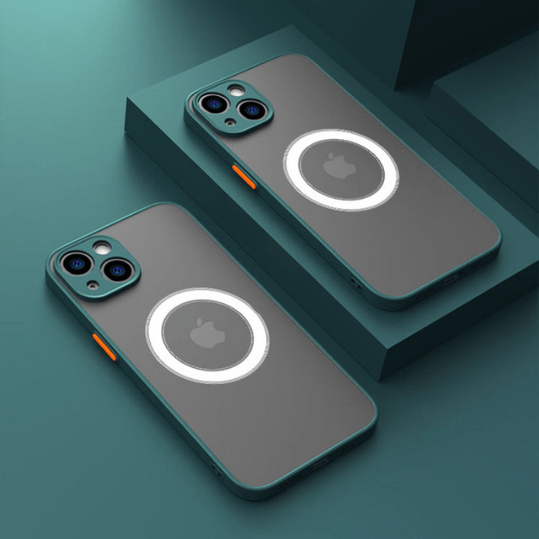 Turquoise green matte magnetic iPhone case