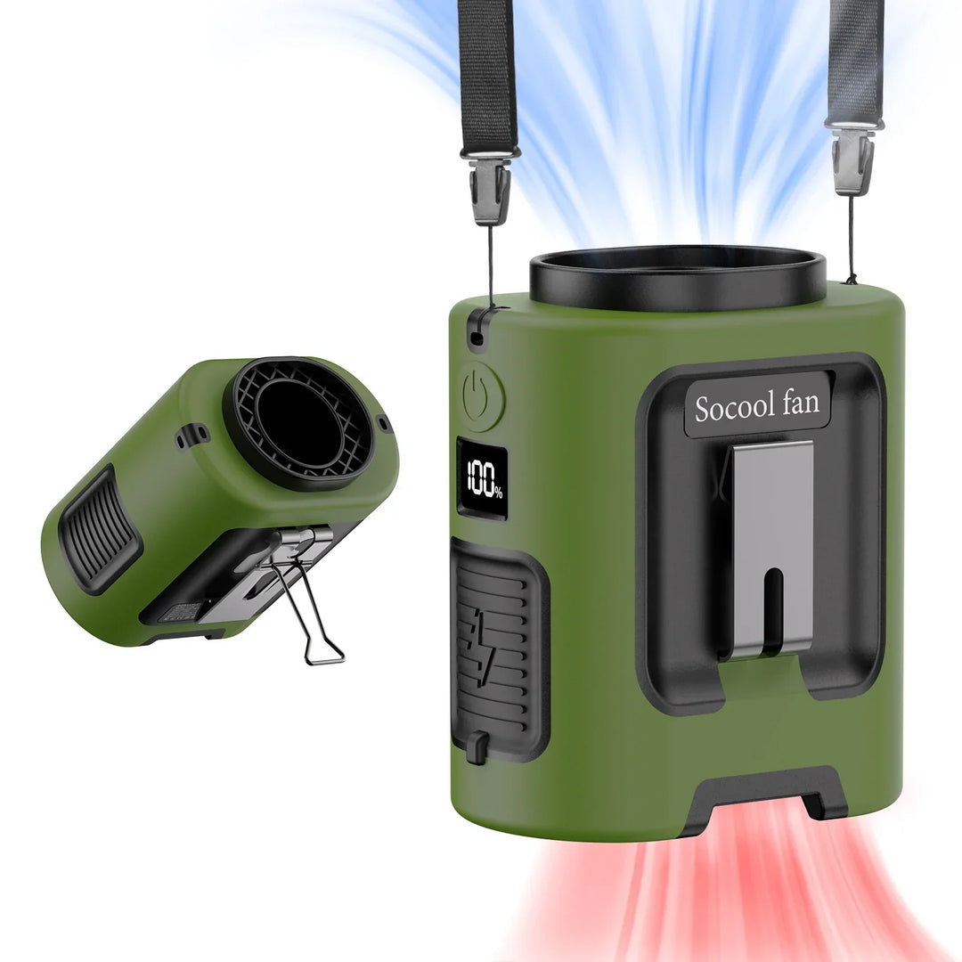 Portable Rechargeable Waist Fan for Outdoor and Travel Cooling