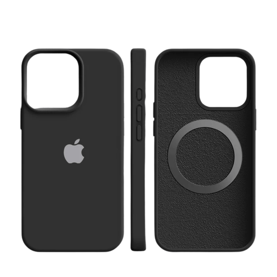 Soft-Touch Magnetic Silicone Phone Case for iPhone Protection