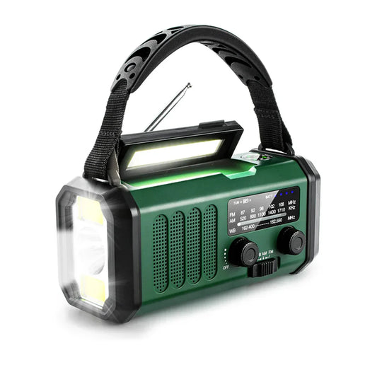 Solar Hand Crank Emergency Weather Radio with Flashlight for Survival and Outdoors