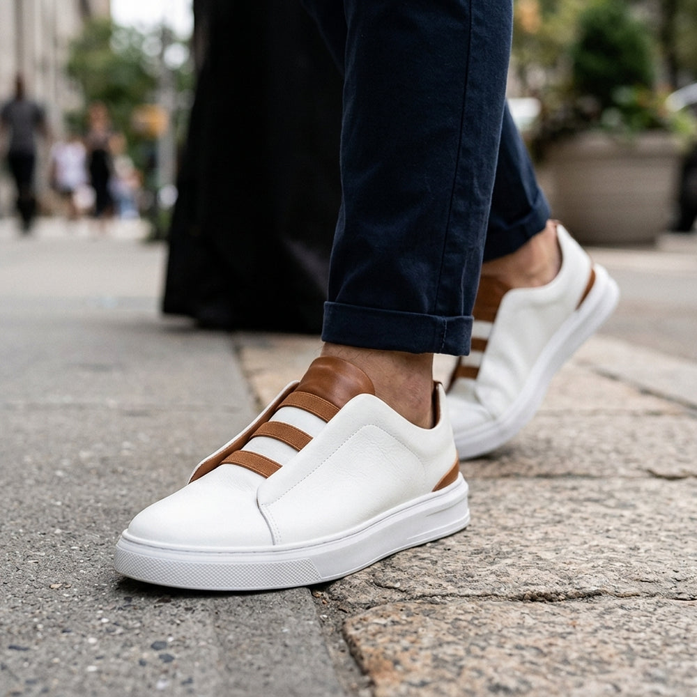 Classic Genuine Leather Low Top Sneakers for Everyday and Casual Wear