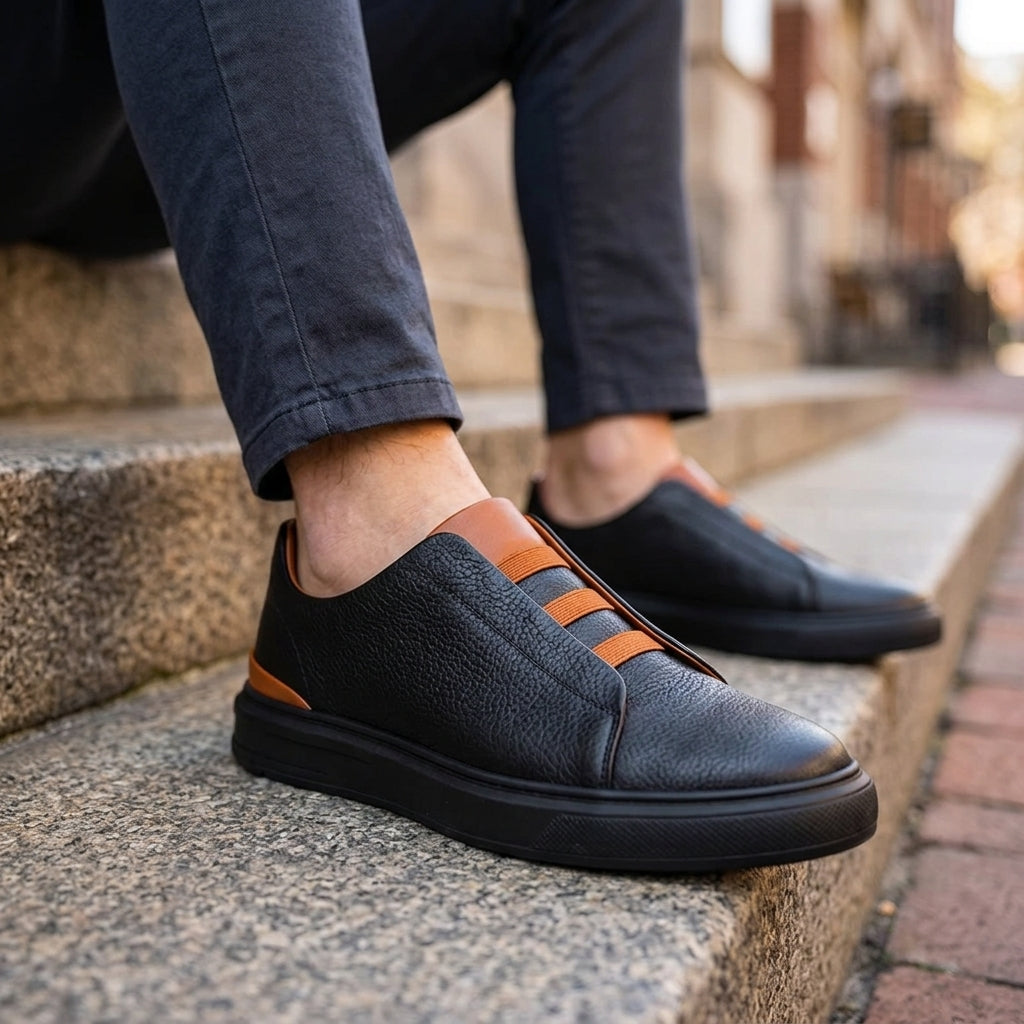 Classic Genuine Leather Low Top Sneakers for Everyday and Casual Wear