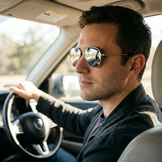 Classic Polarized Aviator Sunglasses for Driving and Everyday Wear