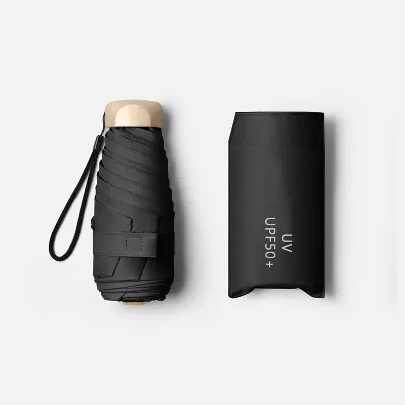 Compact Folding Mini Umbrella for Sun and Rain Protection