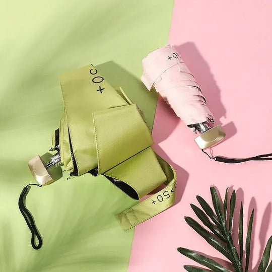 Compact Folding Mini Umbrella for Sun and Rain Protection